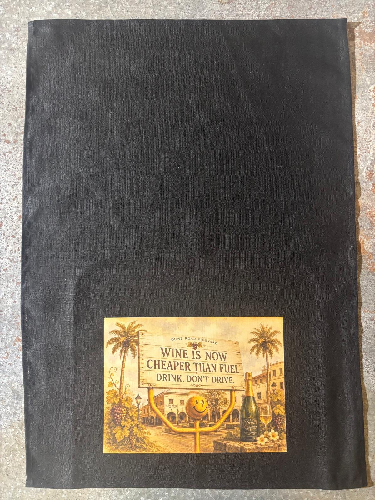 Drink Don't Drive Linen Tea Towel